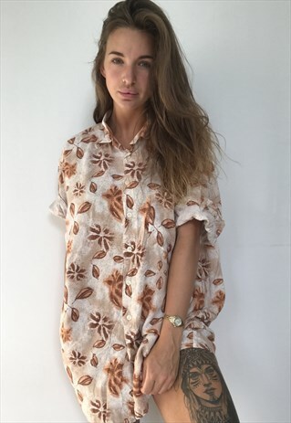 PATTERNED OVERSIZED RETRO VINTAGE UNISEX FESTIVAL SHIRT