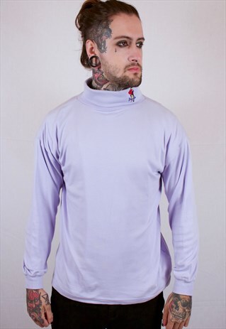 VINTAGE PRINGLE LILAC ROLL NECK