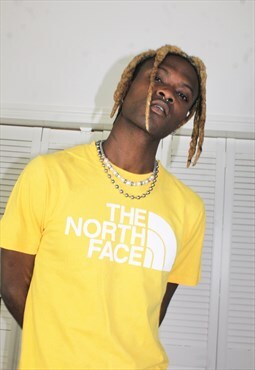 Vintage 90s Yellow The North Face Big Logo T-Shirt