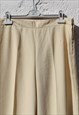 DEADSTOCK SAND CREAM HIGH WAIST STRAIGHT LEG TAPERED PANTS