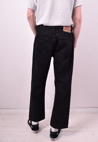 LEVI'S 501 MENS VINTAGE JEANS W34 L34 BLACK 90'S