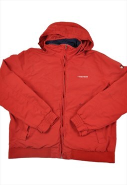 Vintage Tommy Hilfiger Windbreaker Jacket Red XL