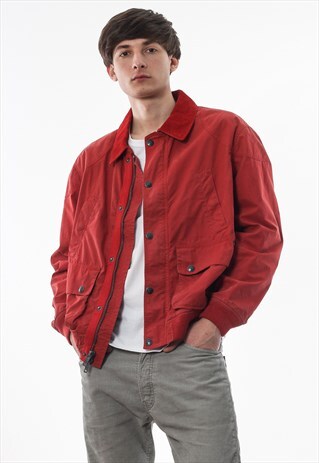 VINTAGE POLO RALPH LAUREN HARRINGTON 90S RED