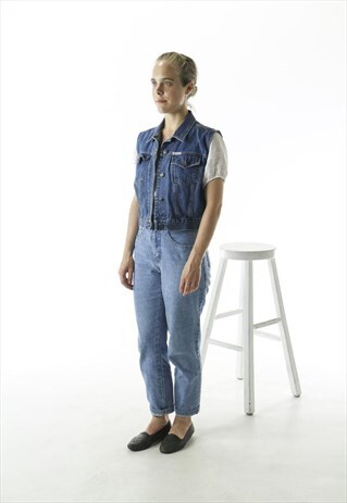 SLEEVELESS JEANS JACKET / SLEEVELESS BOXY VEST