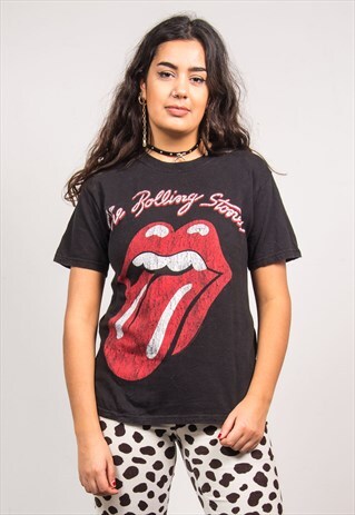 THE ROLLING STONES BLACK BAND T-SHIRT