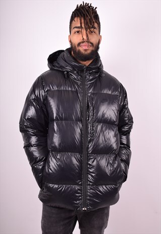 NIKE MENS VINTAGE PADDED JACKET LARGE BLACK 90S