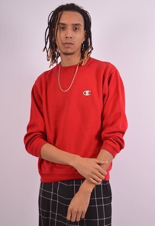 VINTAGE CHAMPION SWEATSHIRT JUMPER RED