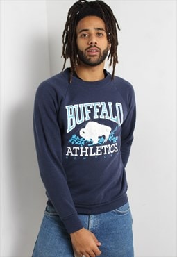 Vintage USA College Sweatshirt New York Blue