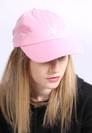 VINTAGE PLAYBOY Y2K BASEBALL CAP HAT PINK