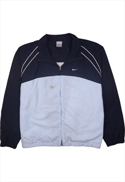 Vintage 90's Nike Windbreaker Swoosh Full Zip Up Navy Blue