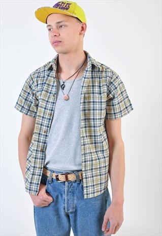VINTAGE SHORT SLEEVE CHECKED SHIRT