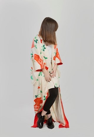 VINTAGE JAPANESE KANAZAWA FLORAL IN GREEN