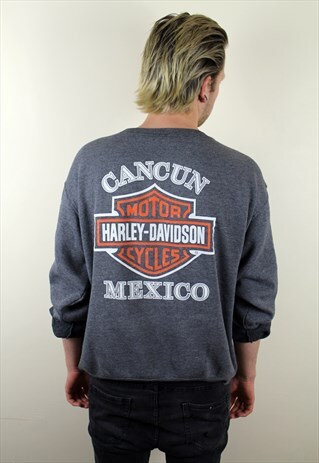 VINTAGE GREY HARLEY DAVIDSON SWEATSHIRT