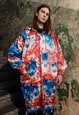 PAISLEY JACKET HANDMADE BANDANNA WINDBREAKER RAVE COAT RED