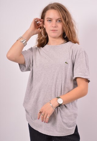 VINTAGE LACOSTE T-SHIRT TOP GREY