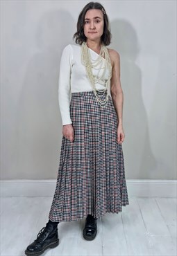 Vintage 80's Pure New Wool Checked Skirt