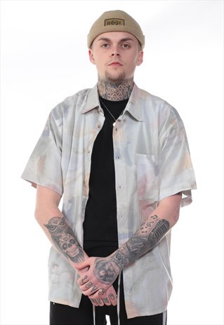 VINTAGE ABSTRACT PRINT 90S SHIRT