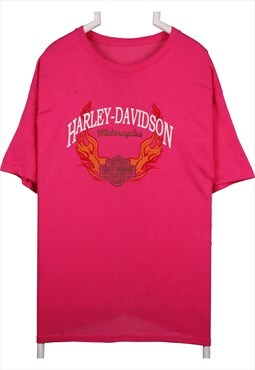 Vintage 90's Harley Davidson Pink Short Sleeve Crewneck T Sh