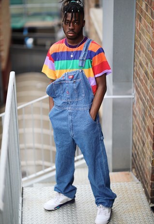 VINTAGE DICKIES LONG DENIM DUNGAREES / OVERALLS