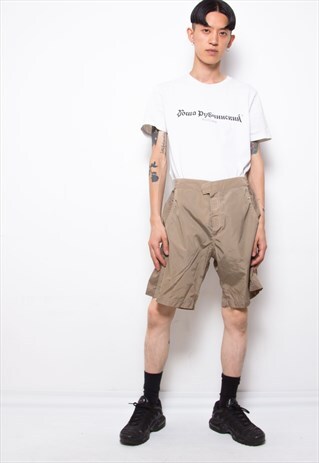 VINTAGE 90S ADIDAS BEIGE SWIM SHORTS ID:6156