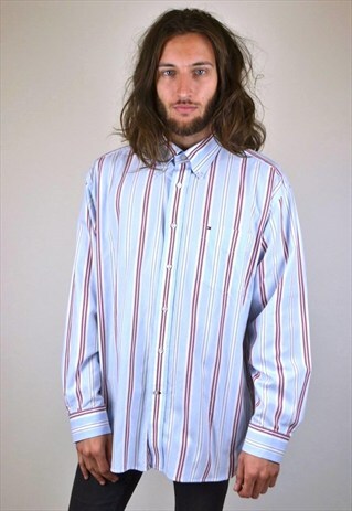 VINTAGE 90'S TOMMY HILFIGER STRIPED SHIRT