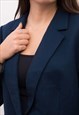 PENDLETON WOMEN PETITE M BLAZER SPORT JACKET NAVY WOOL