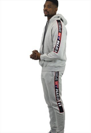 FULL RINGSIDE SPORTS TRACKSUIT/GREY WITH TAPER TO THE SIDE