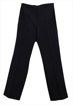 Vintage 90s Y2K Trousers Preppy Formal Black Mid-Rise Pants 