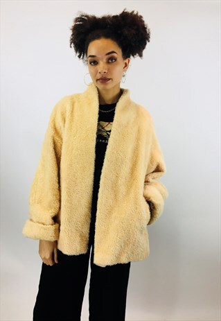 VINTAGE 70S TEDDY BEAR FLEECE COAT