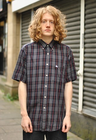 VINTAGE BURBERRY BLUE NOVA CHECK SHIRT