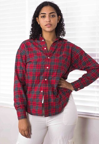 VINTAGE POLO RALPH LAUREN CHECKED FLANNEL SHIRT LOGO 90S X 7