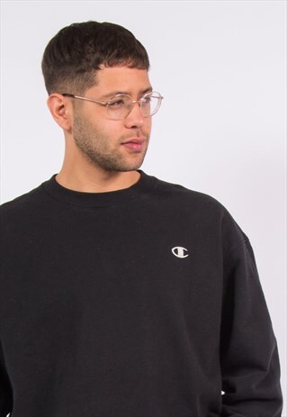 VINTAGE CHAMPION BLACK SWEATSHIRT