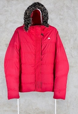 Red Nike ACG Puffer Jacket Goose Down Women's Large