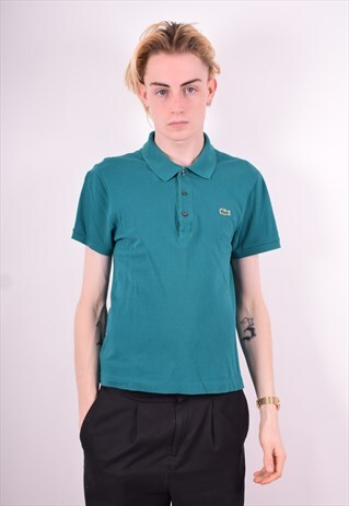 LACOSTE MENS VINTAGE POLO SHIRT SMALL GREEN 90'S