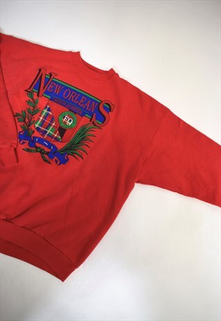 VINTAGE 90S HANES RED 'NEW ORLEANS' SWEATSHIRT