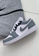 MENS NIKE GREY JORDAN 1 LOW SHADOW GREY 