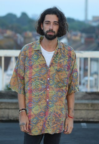 VINTAGE // 80'S // PATTERNED SHIRT