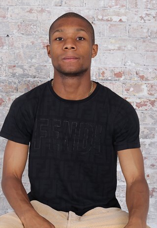 VINTAGE FENDI GRAPHIC T-SHIRT BLACK