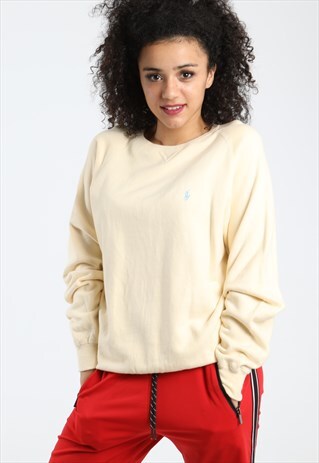 90S POLO RALPH LAUREN EMBROIDERED LOGO SWEATSHIRT