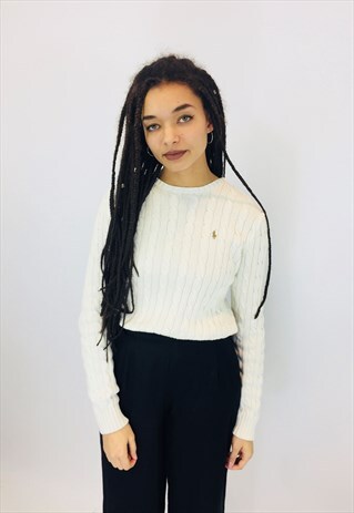 RALPH LAUREN CABLE KNIT COTTON JUMPER