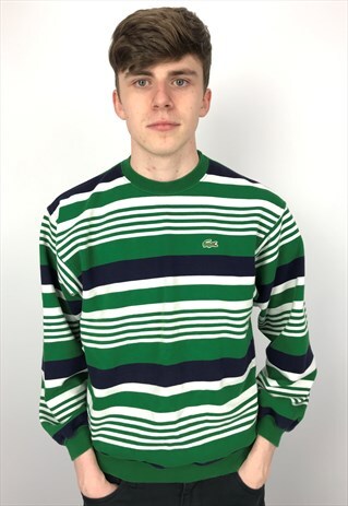 90S VINTAGE STRIPED LACOSTE SWEATSHIRT
