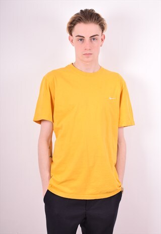 NIKE MENS VINTAGE SHIRT LARGE YELLOW 90S