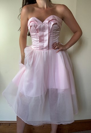 VINTAGE Y2K BABY PINK NET DRESS