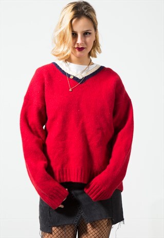 VINTAGE TOMMY HILFIGER KNIT JUMPER / S391