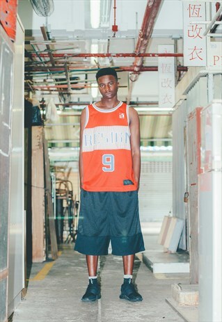 DEMOS RED RESIGN LONG BASKETBALL JERSEY