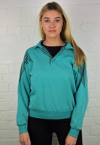 VINTAGE 90'S 1/4 BUTTON SWEATSHIRT