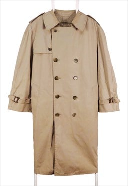 Vintage 90's London Fog Trench Coat Long Button Up Beige