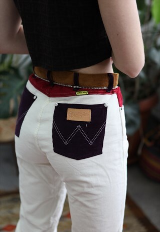 VINTAGE 90S WRANGLER COURDUROY HIGH WAIST TROUSERS