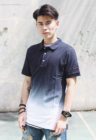 GRADIENT POLO SHIRT - DARK BLUE