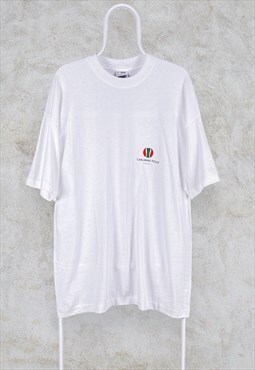 Vintage White Carlsberg Single Stitch T Shirt XL